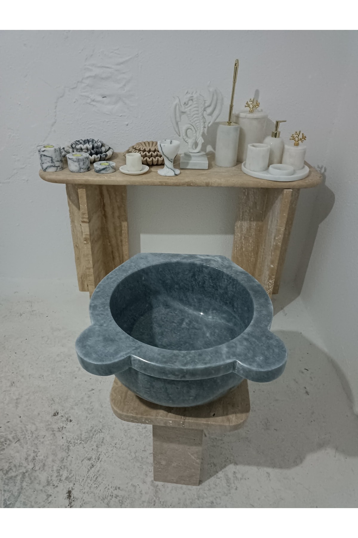 Mermer Kurna-hamam Kurnası-banyo Kurnası-ev Hediyesi-mermer Ev,banyo Aksesuarları