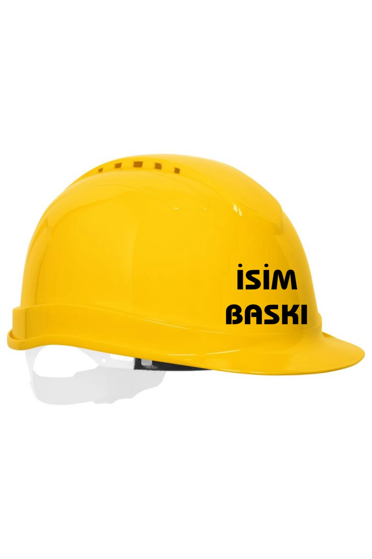 Essafe Baret İsme Özel Baskılı  Hava Delikli – Kulaklık Takılabilir Manuel Ayarlamalı Baret