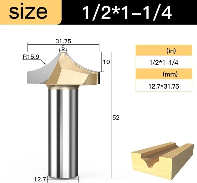 R00218 Tideway Tungsten Karbür Ark Freze Uçları R Açı Profesyonel Sınıf Ağaç Işleme Planya Cnc Aracı Freze Kesici Ahşap (Yurt Dışından)