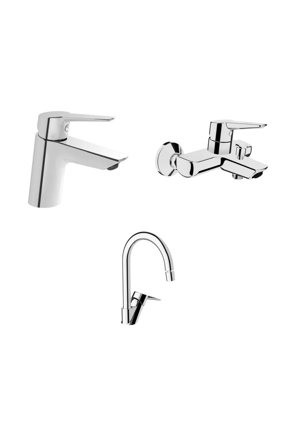 Solid S Eviye Bat. (mafsallı) + Solid S Banyo Bat. + Solid S Lavabo Bat. - A42148 - A42444
