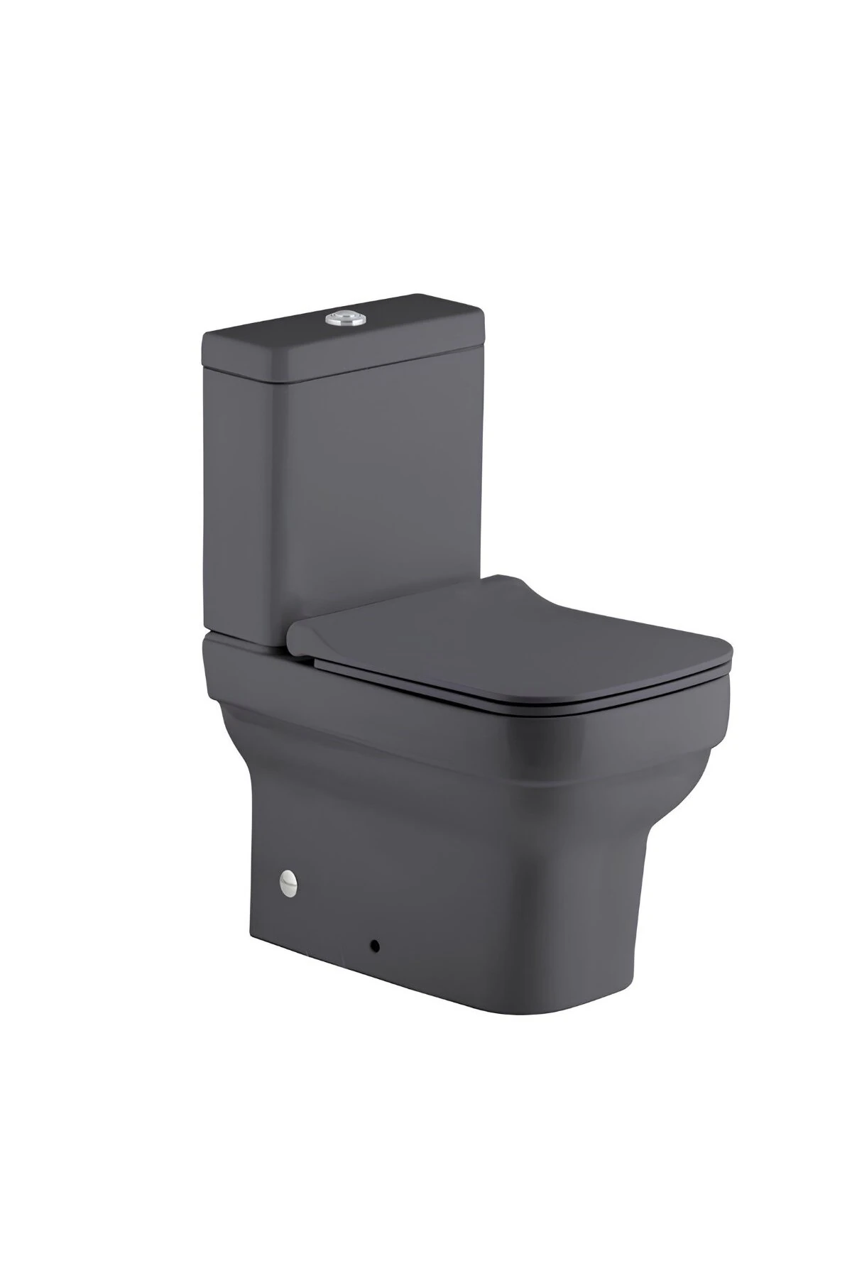 Bold Antrasit Kanalsız Duvara Sıfır Klozet Takımı A091030H, Bold Antrasit Duroplast Yavaş