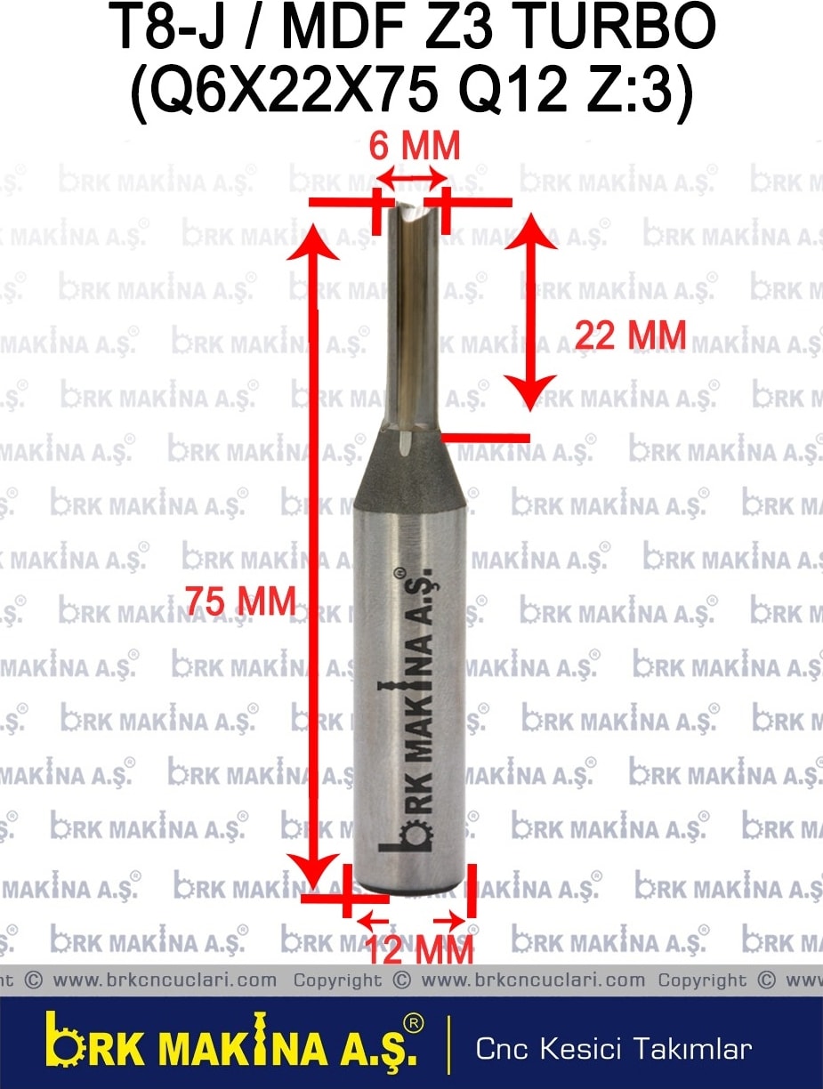 BOSCH Mdf Mdflam Z3 Turbo Karbür Freze