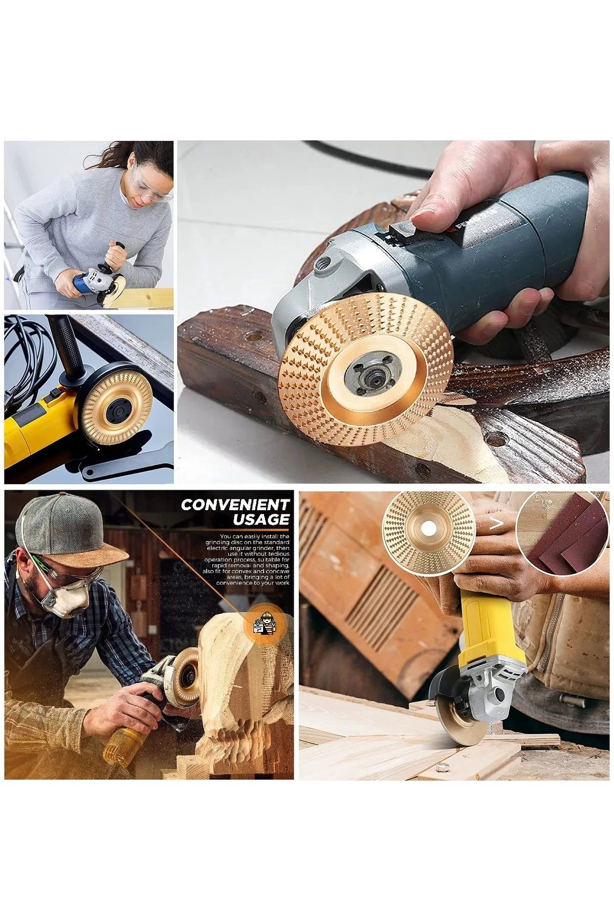 Avuç Taşlama Spral İçin Ahşap Törpü Disk Seti 5 Parça Zımparalama Raspalama Seti Sipral Törpüsü