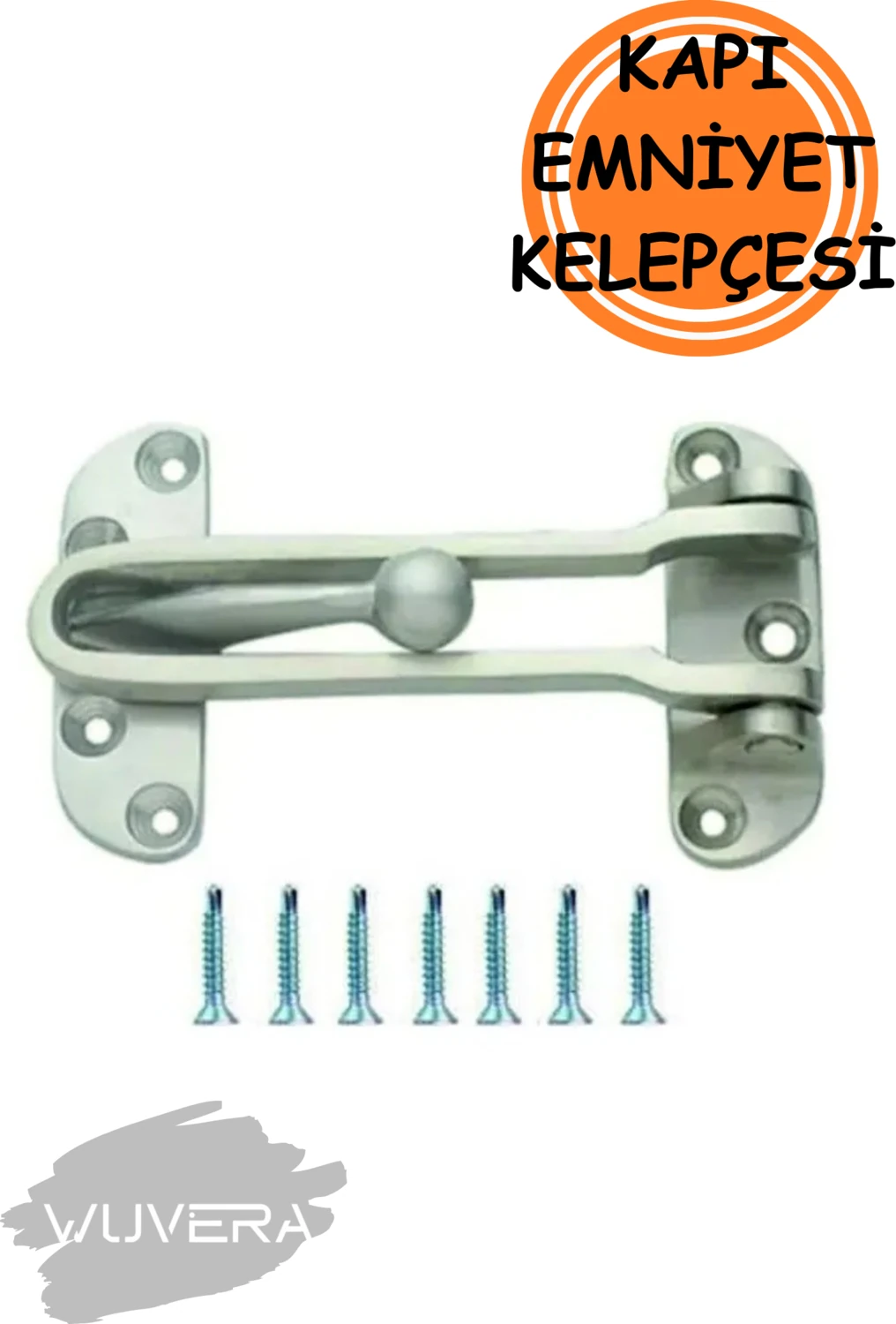 Çelik Kapı Emniyet Kelepçesi - Saten Gri Renk ile Güvenliğinizi Güçlendirin