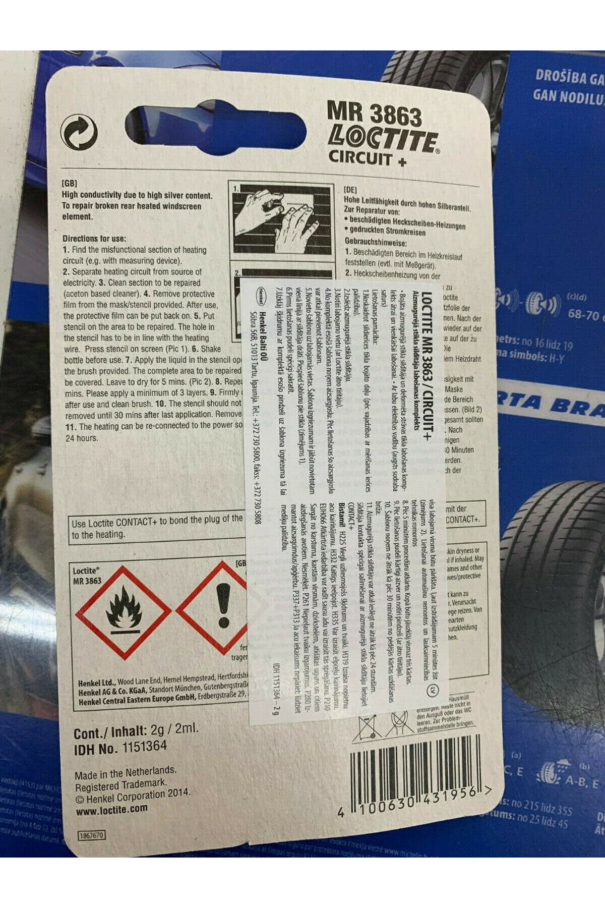 Mr 3863 Arka Cam Rezistans Tamir Kiti 2 Gr