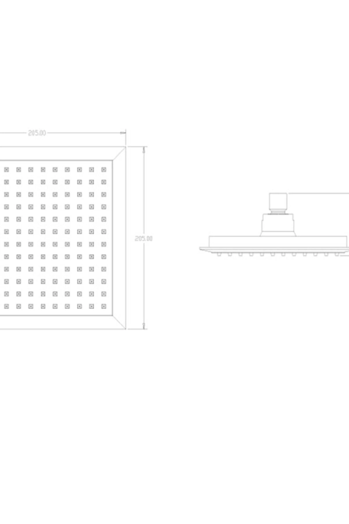 Banyo Quadro Kare Tepe Duş Başlığı 55200ye