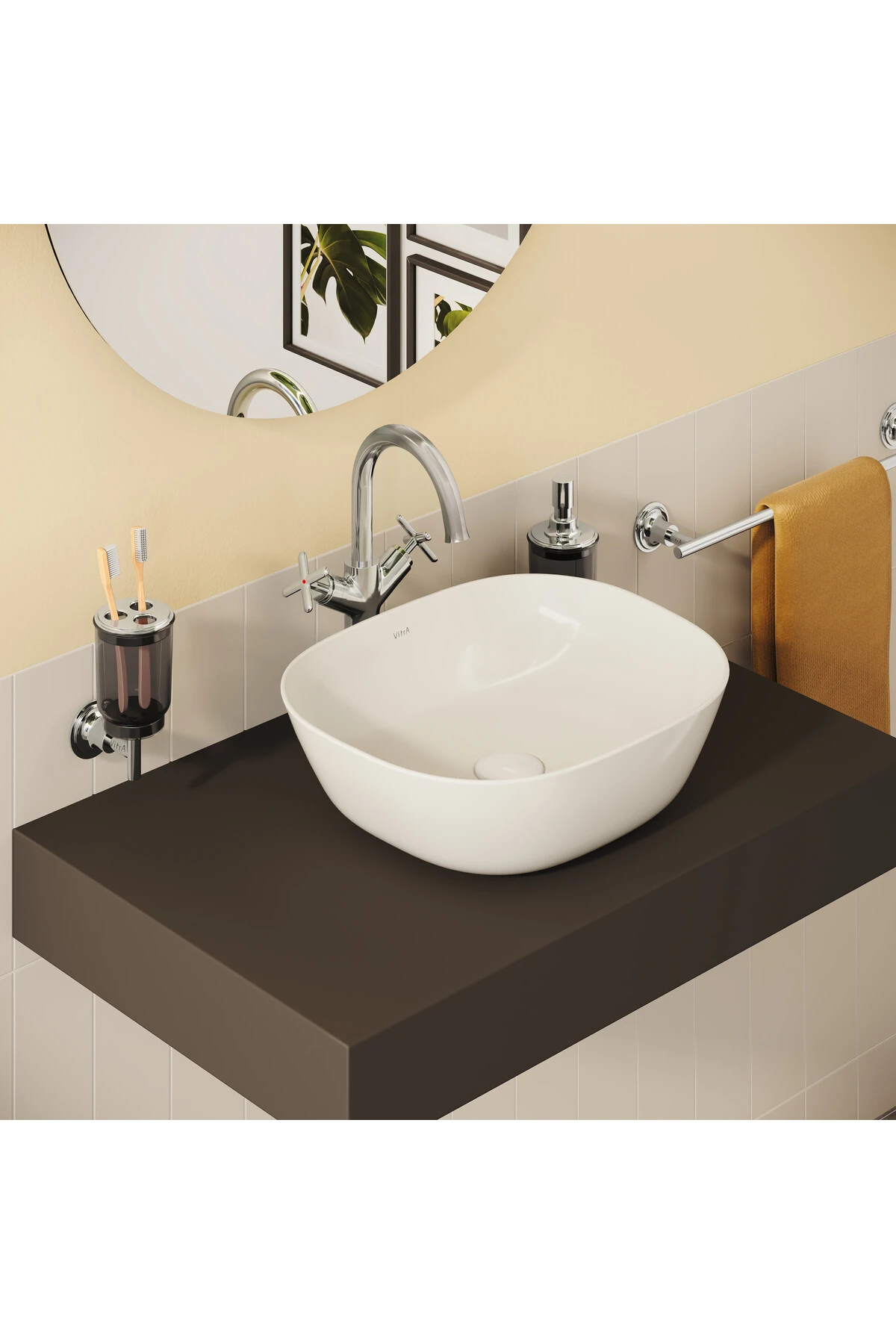 Origin Classic A42886 Çanak Lavabo Bataryası, Çift Kumandalı, Krom