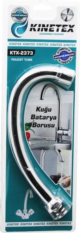 Kuğu Evye - Lavabo Batarya Borusu Süzgeçli Uç Krom Kaplama (5047)