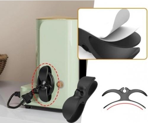 2 Adet Yapışkanlı Kablo Sabitleyici Düzenleyici Kablo Tutucu Airfryer Kablo Toparlayıcı