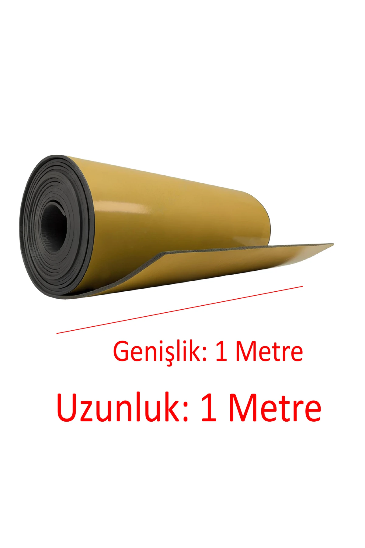 (5 MM EN:100 CM X 1 MT) Yapışkanlı Oto Araç Motor Ses Isı Yalıtım Izolasyon Bandı Kauçuk Sünger