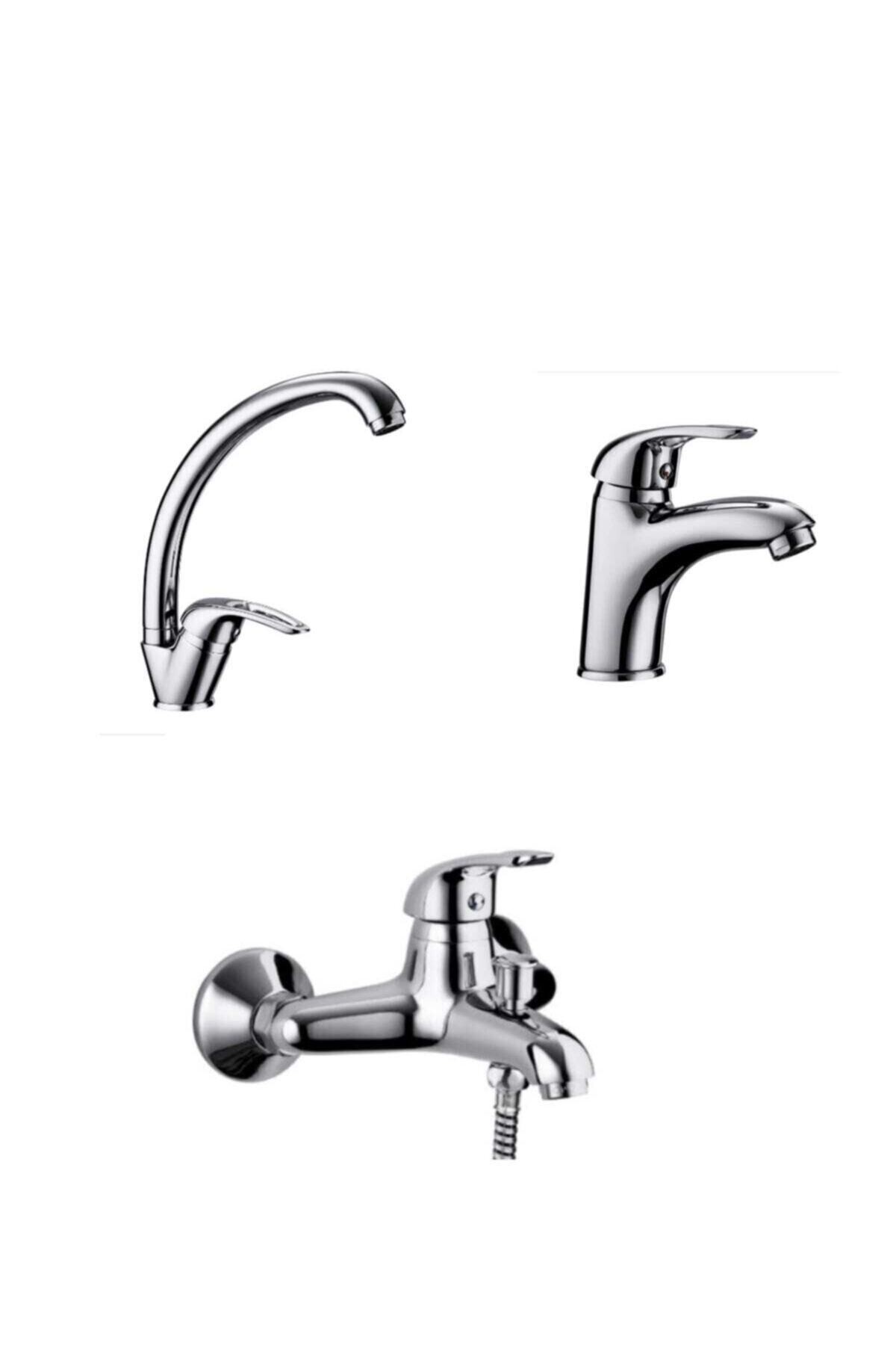 Adrio 3'lü Set Batarya Banyo,lavabo Ve Evye