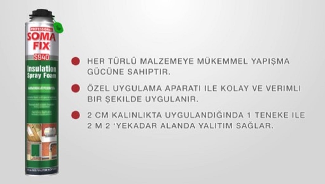 750 ml - 850 Gr Tabancalı Isı Ses Yalıtım Poliüretan Köpüğü