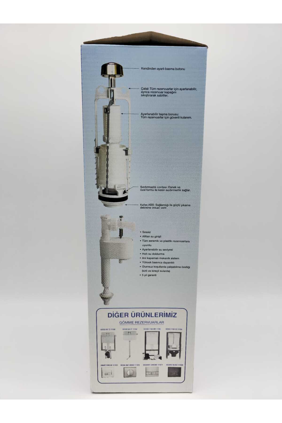22-93 Basmalı Tek Kademeli Klozet Rezarvuar İç Takımı
