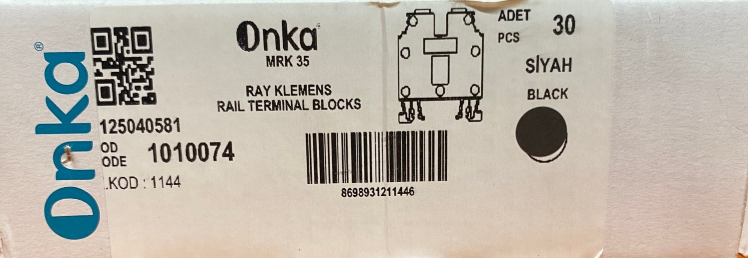 1144 Mrk 35MM² Vida Bağlantılı Ray Klemens (30 ADET)