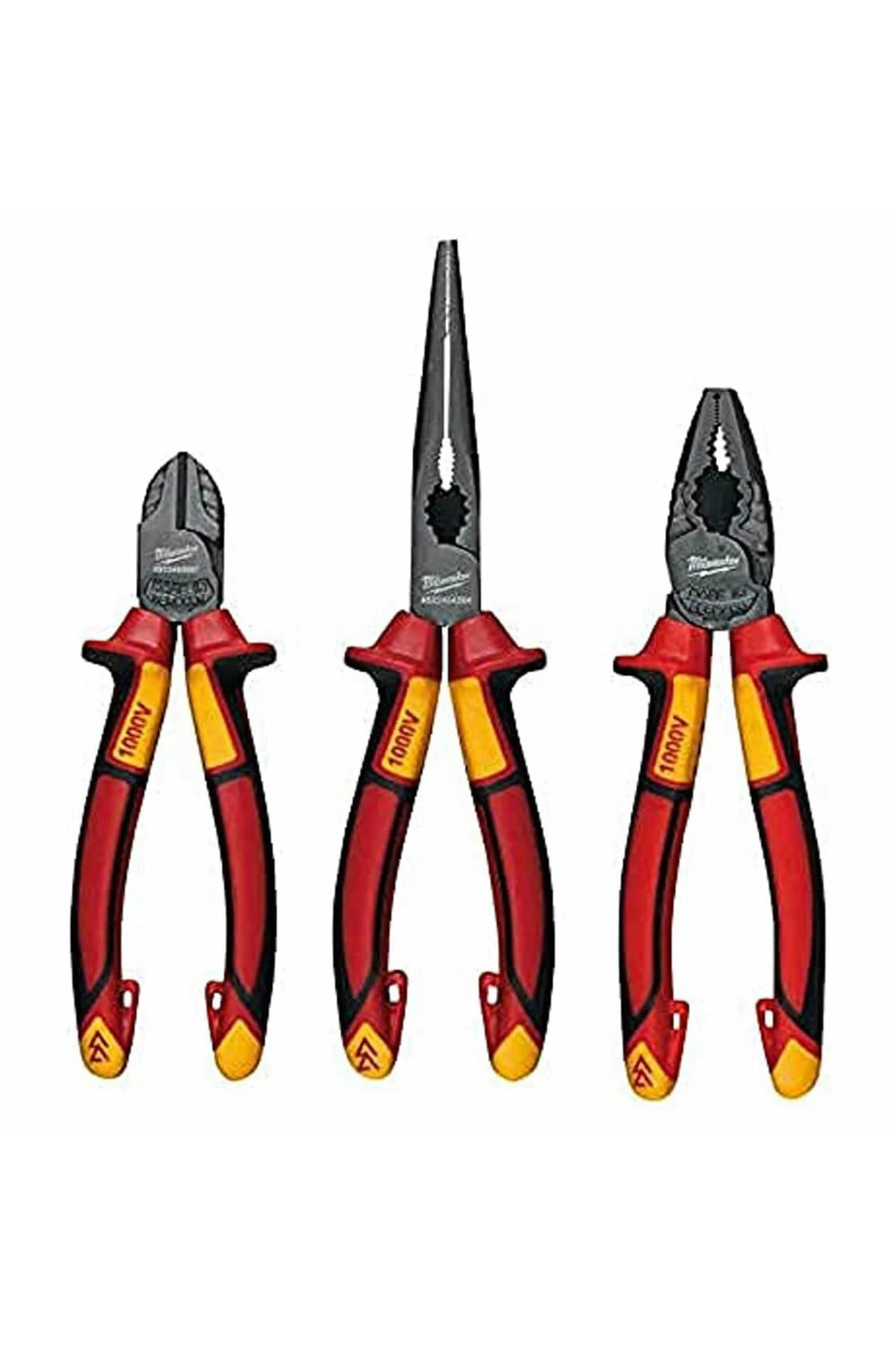 Milwauke Ağır Hizmet Tipi Izoleli Elektrikçi Pense Kargaburun Yankeski Seti 3 Parça Set 1000v T49324