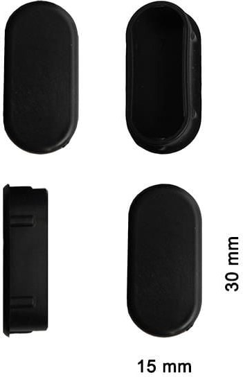 Oval Profil Iç Tapa 15X30 mm 4 Adet