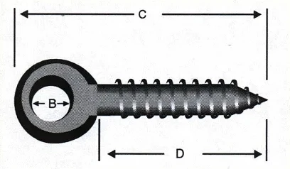 Delikli, Gözlü Vida 6 - 50 Adet