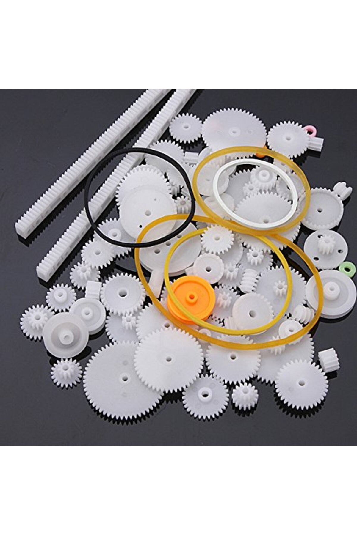 75 Parça Plastik Dişli Çark Seti (DC Motor - DIY - Hobi Seti)