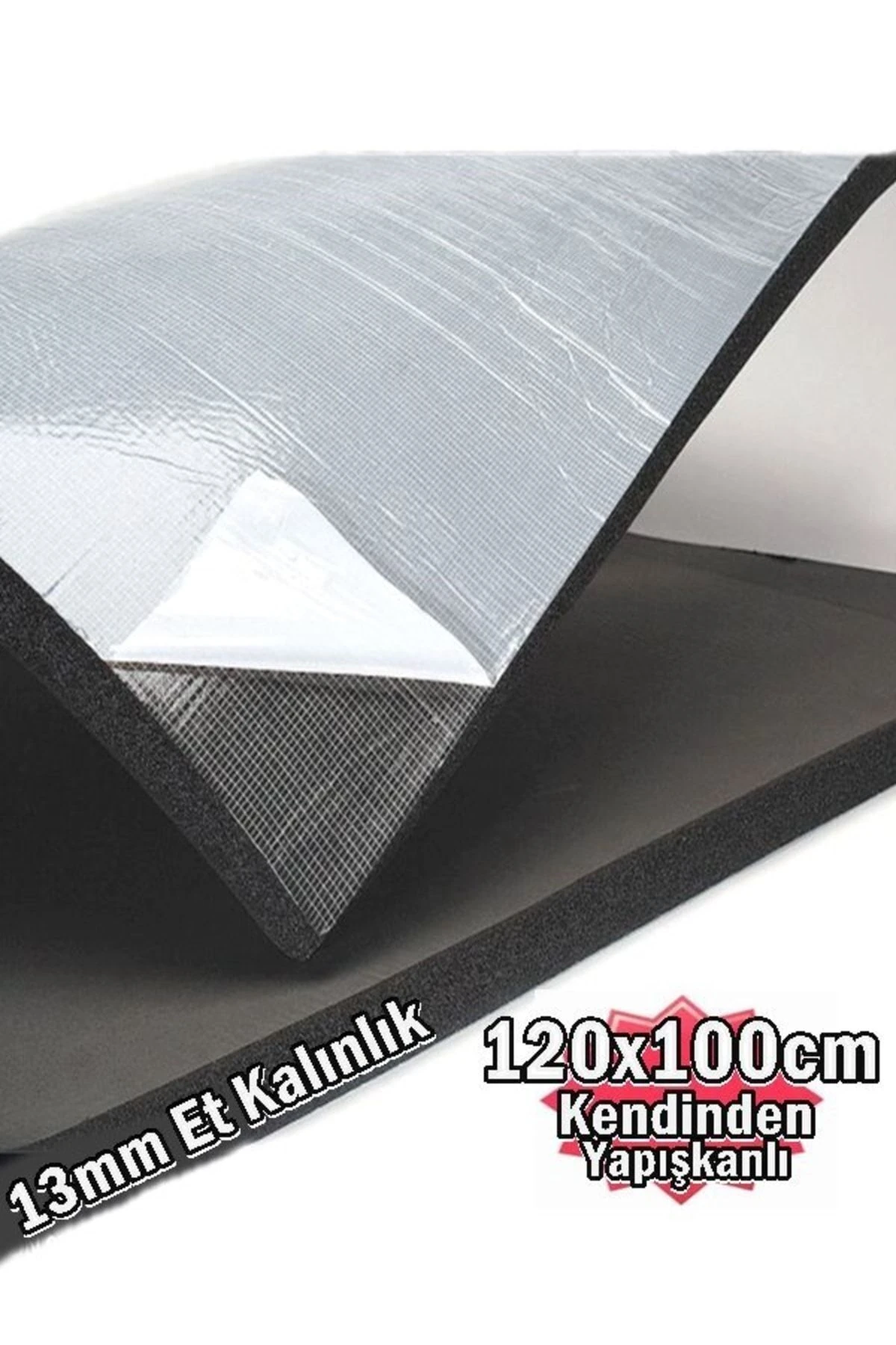Kaput Altı Izolasyon 120x100cm 13mm Kendinden Yapışkanlı Oto Ses Ve Isı Yalıtım Süngeri Bantevi