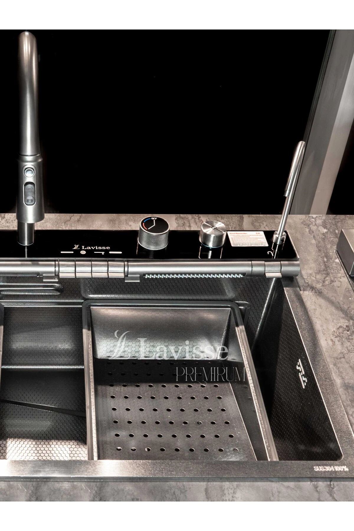 Premıum Akıllı Eviye, Mutfak Eviyesi, Honeycomp Piyano Tuşlu Paslanmaz, Çizilmez Evye