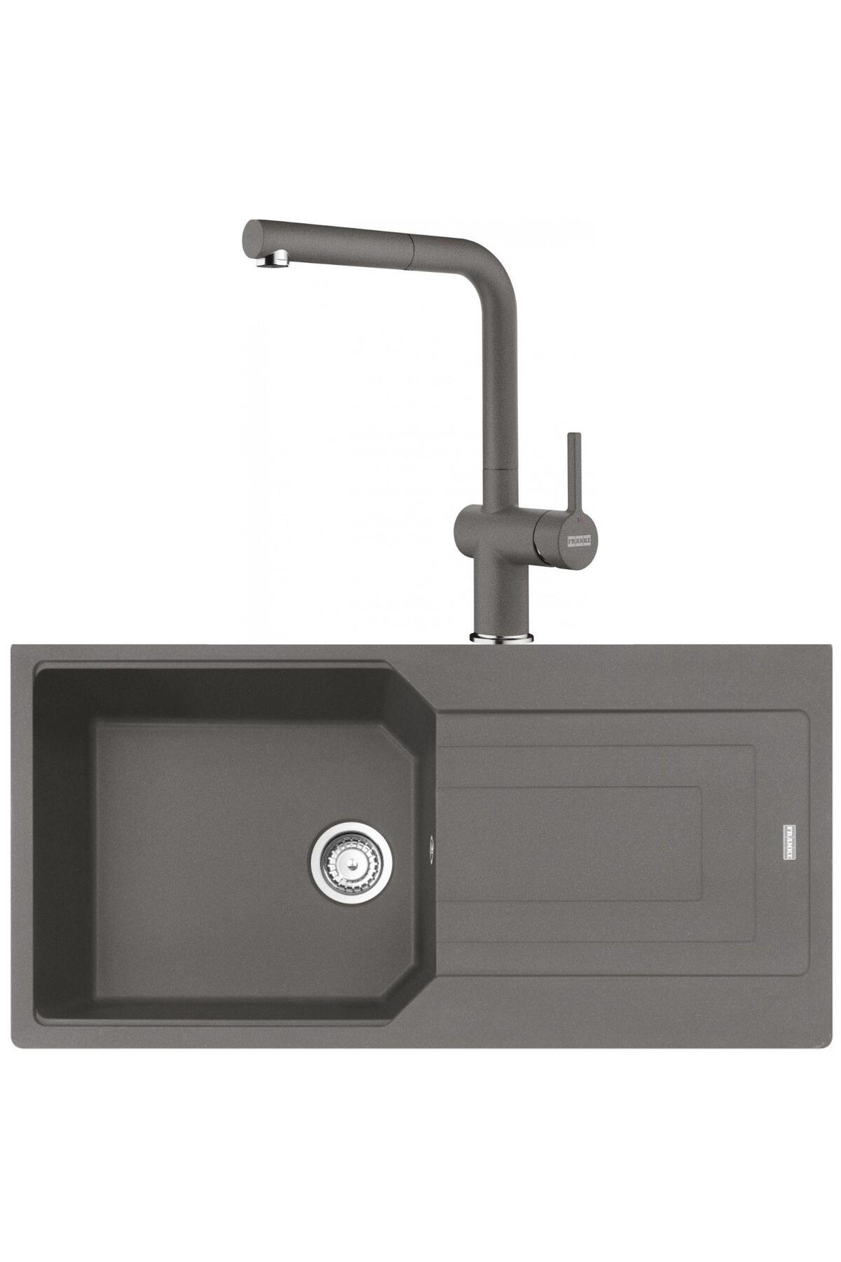 Urban UBG 611-100 Stone Grey Granit Eviye-Active Plus Doccia 2.0 Batarya Seti