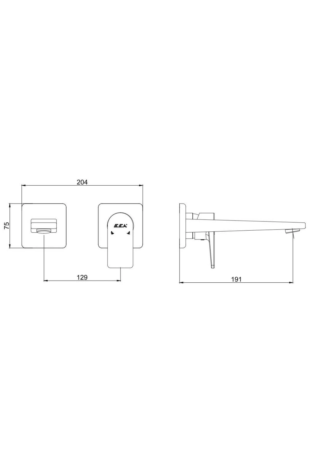Dalia Ankastre Lavabo Bataryası Sıva Üstü Ve Sıva Altı Grubu Çift Rozet
