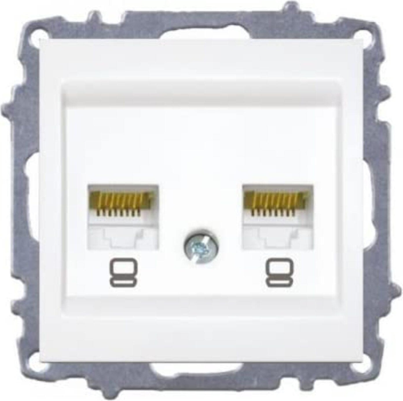 Zena Mek.beyaz 2RJ45 Priz