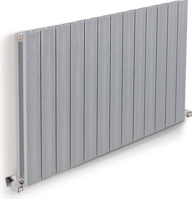 300 x 1435 mm Amber Yatay Gümüş Gri Alüminyum Radyatör Standart Bağlantı