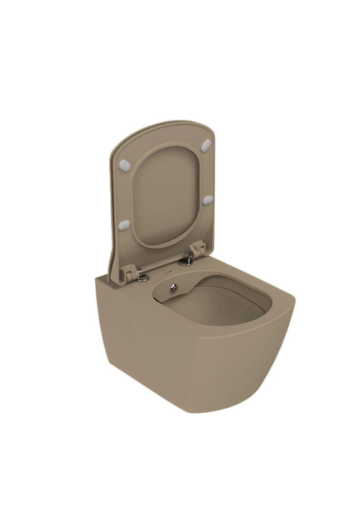 Elegant Mat Cappucino Kanalsız Asma Klozet EG321, Elegant Duroplast Yavaş Kapak