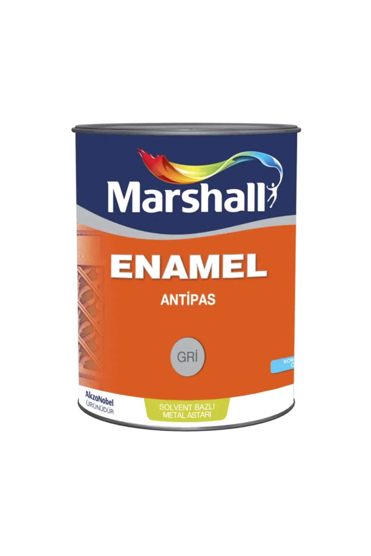 Enamel Antipas Gri 1kg Solvent Bazlı Metal Astarı