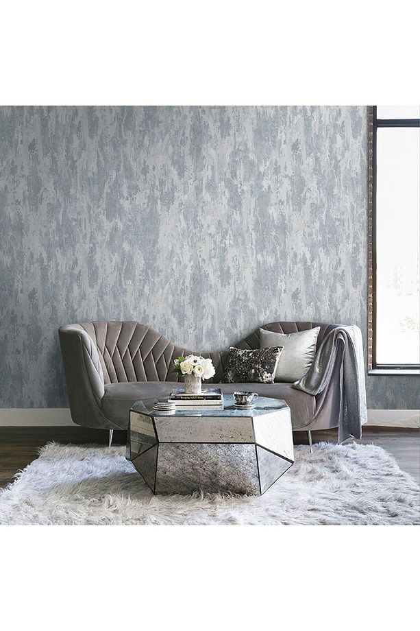 Seven 7809-2 Gri Parlak Hafif Desenli Duvar Kağıdı 16,50 M2