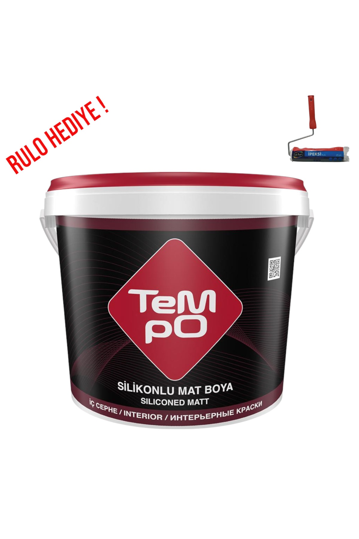 TEMPO Silikonlu Mat Boya (Rulo Hediyeli)