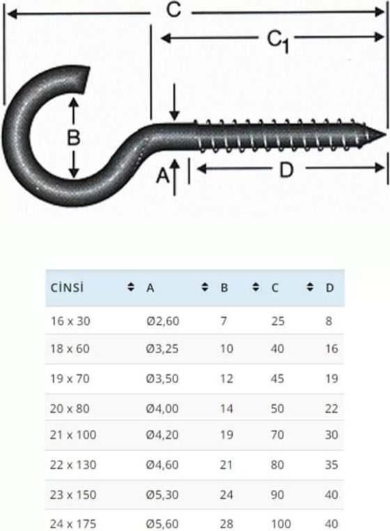 Ennalbur BA24175 24X175 Açık Piton 10 Adet