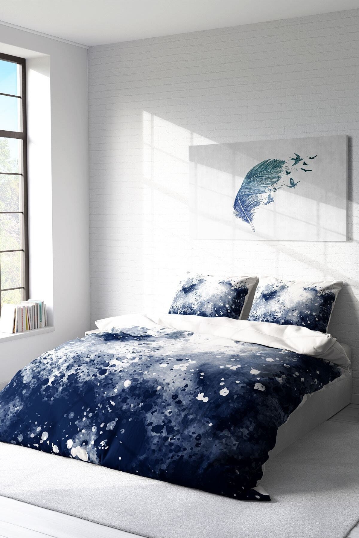 Kıng Sıze Stain Modern Çift Kişilik Nevresim Takımı 220x240cm