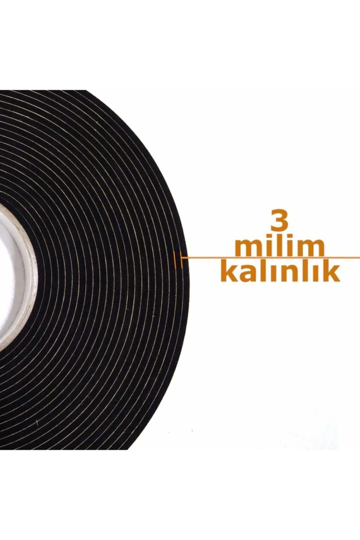 Kapı Pencere Bandı / Kapı Pencere Yalıtım Süngeri Epdm-3*15 Mm 10 Metre