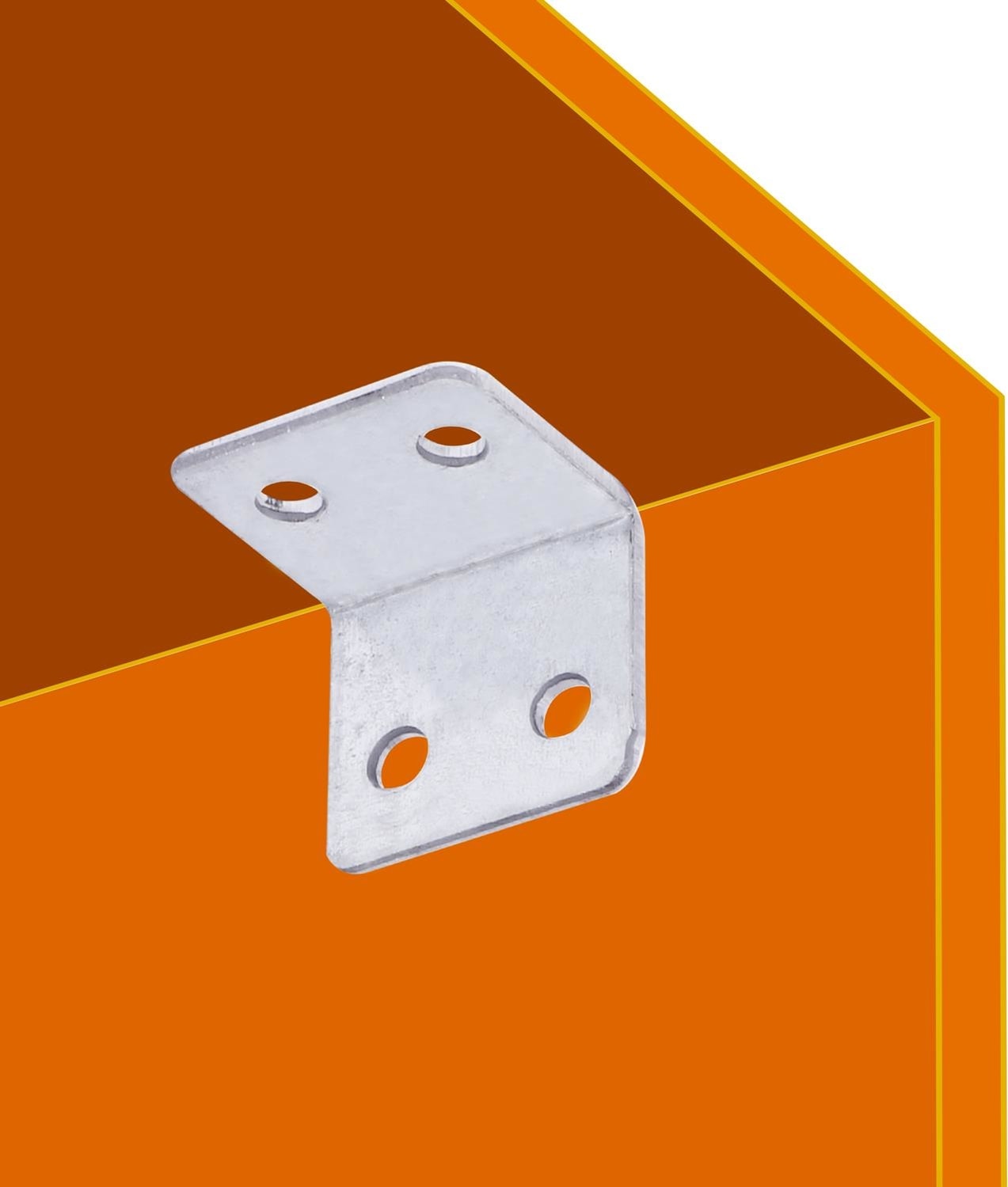 Mobilya Dolap Köşe Bağlantı Sabitleme L Demir Gönye 25x25x30 mm (10 ADET)