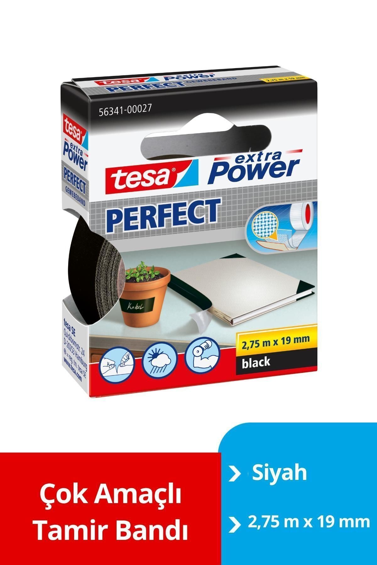 Ekstra Power Perfect Bez Tamir Bandı, Siyah