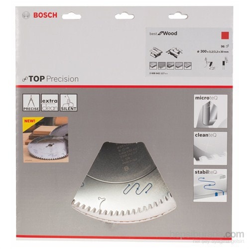 BOSCH - Best Serisi Hassas Kesim Ahşap İçin Daire Testere Bıçağı - 300 X 30 X 3,2 Mm, 96 Diş