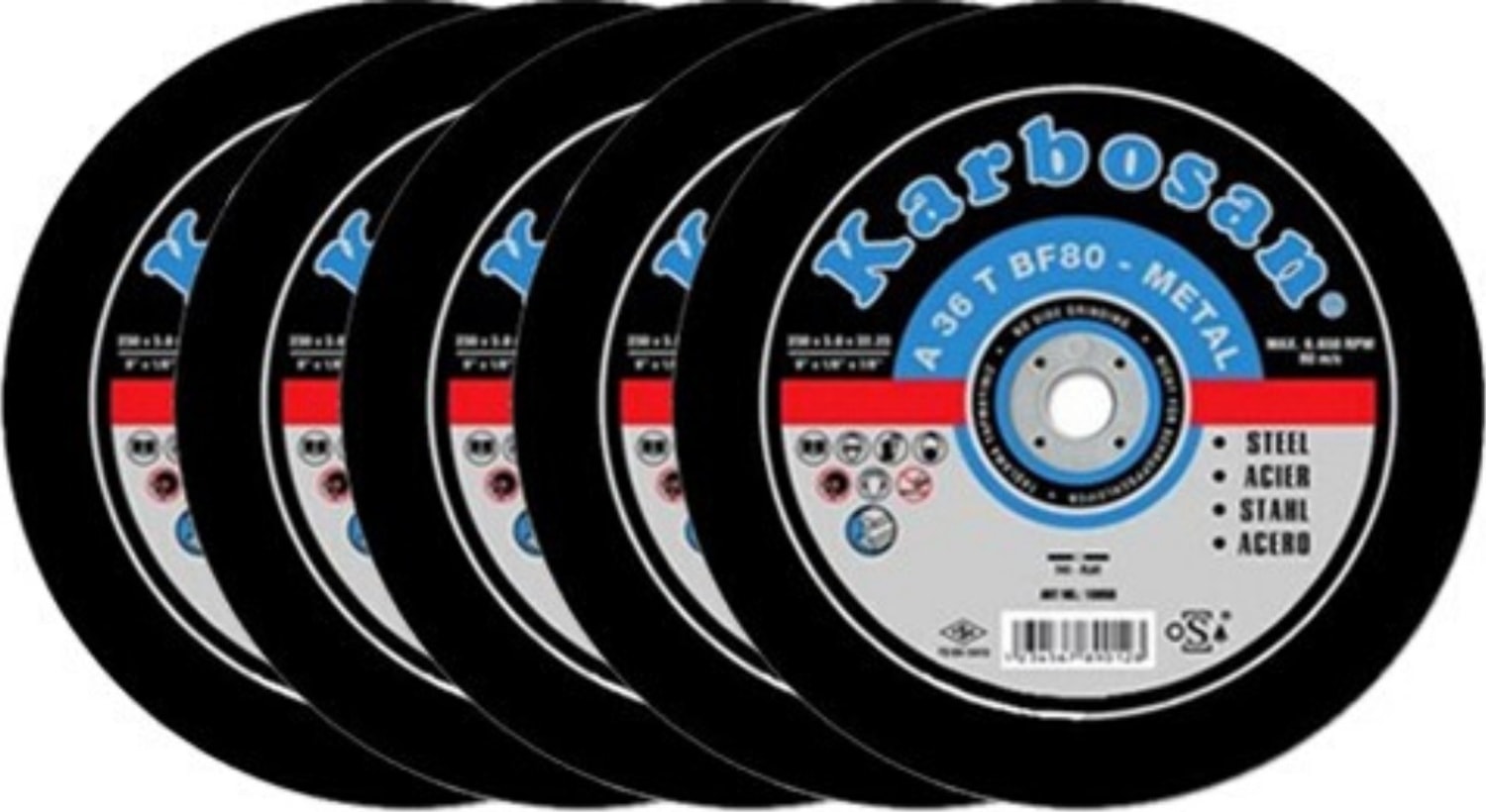 KARBOSAN Kesme Tası Nk Duz 115 x 3.0 x 22 A 36 T Bf8 ( 5 Adet )