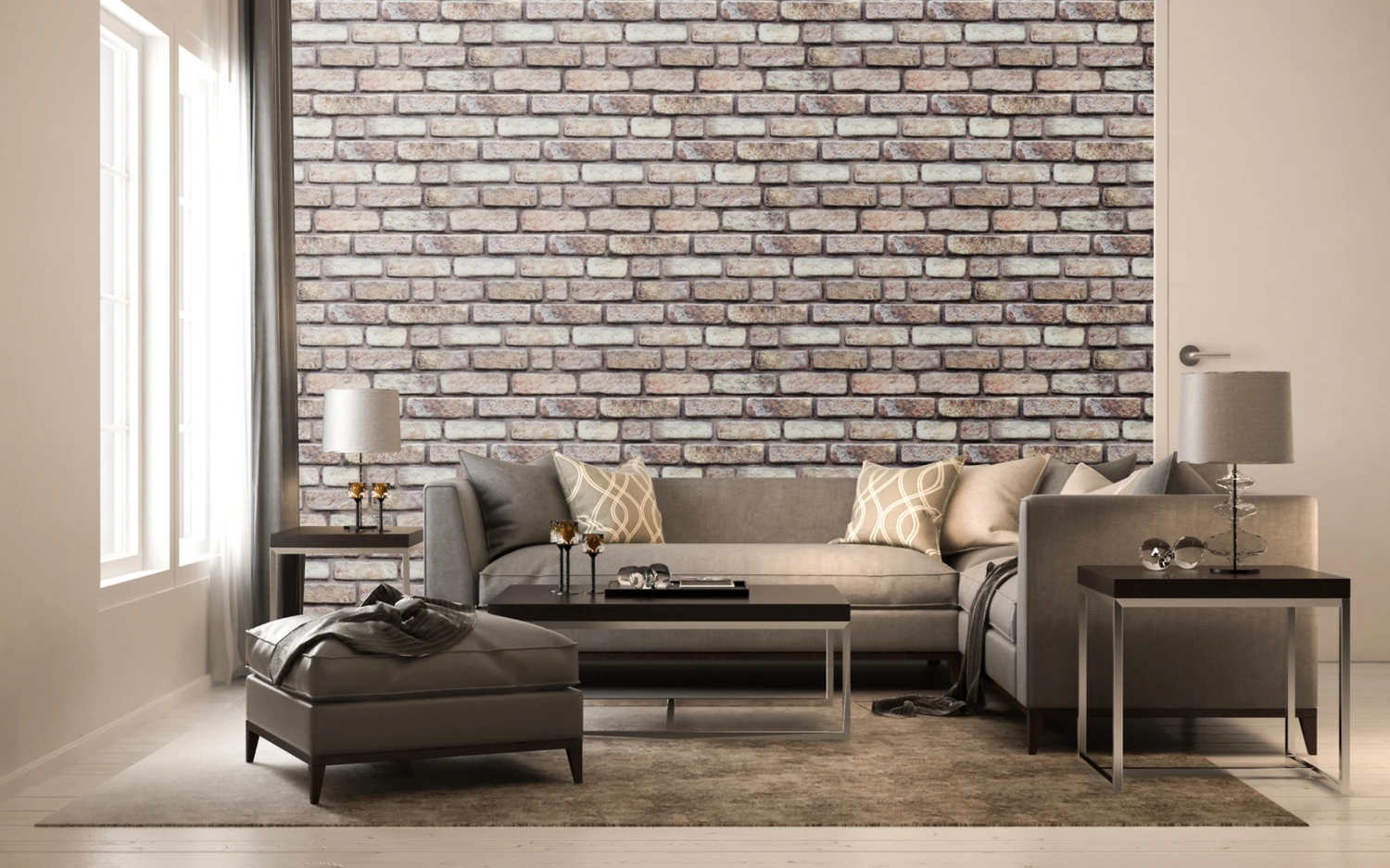 5 Adet (2,5m2) x Tuğla Desenli 3 Boyutlu Renkli Strafor Köpük Duvar Kaplama Paneli (BR-559)