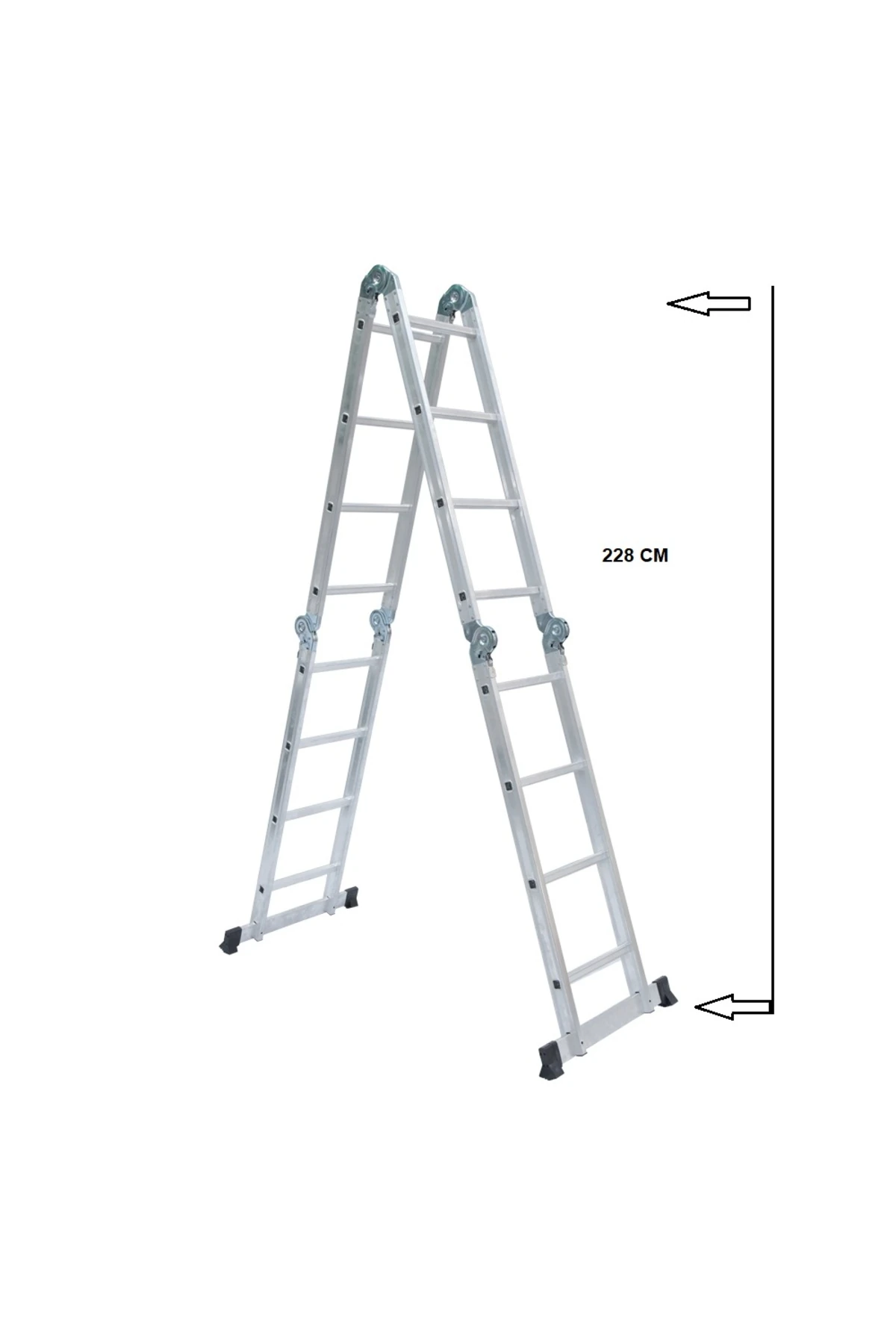 Çok Amaçlı Katlanır Akrobat Merdiven 1,6 mm 16 Basamak