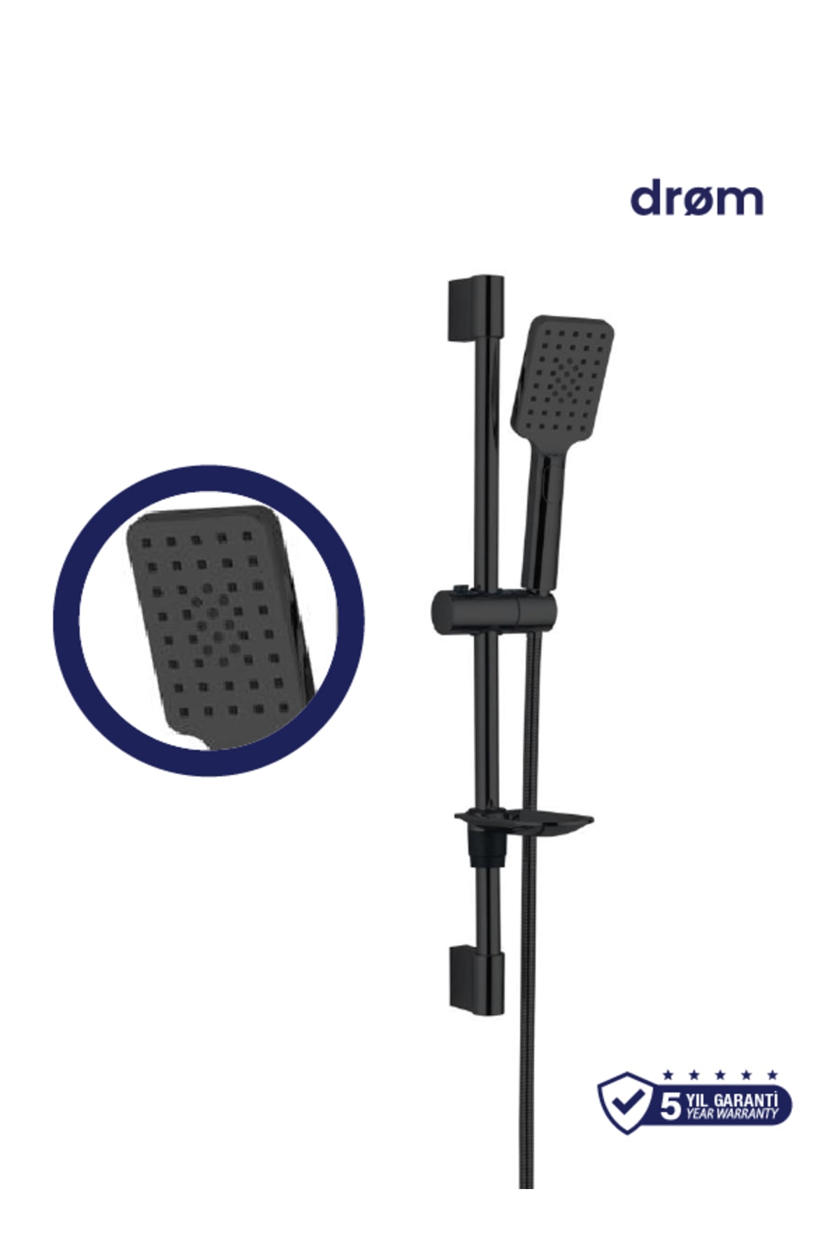 Dusj Sürgülü Duş Seti (Siyah)