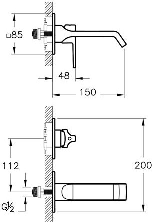 Vitra Suit Ankastre Lavabo Bataryası Sıva Üstü Grubu Soft Altın A4278274