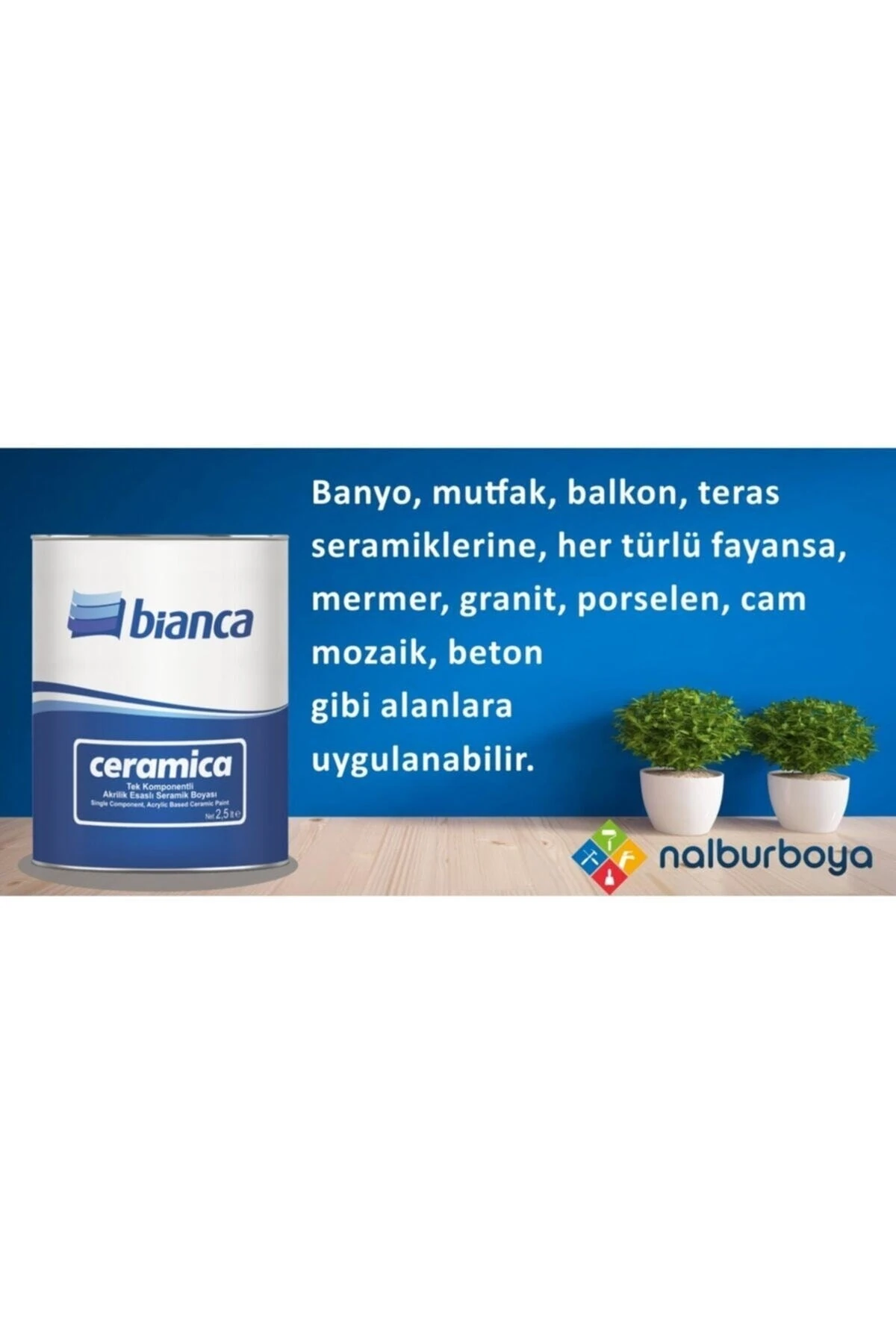 Fayans Boyası Kullanıma Hazır Ceramica 0.75lt