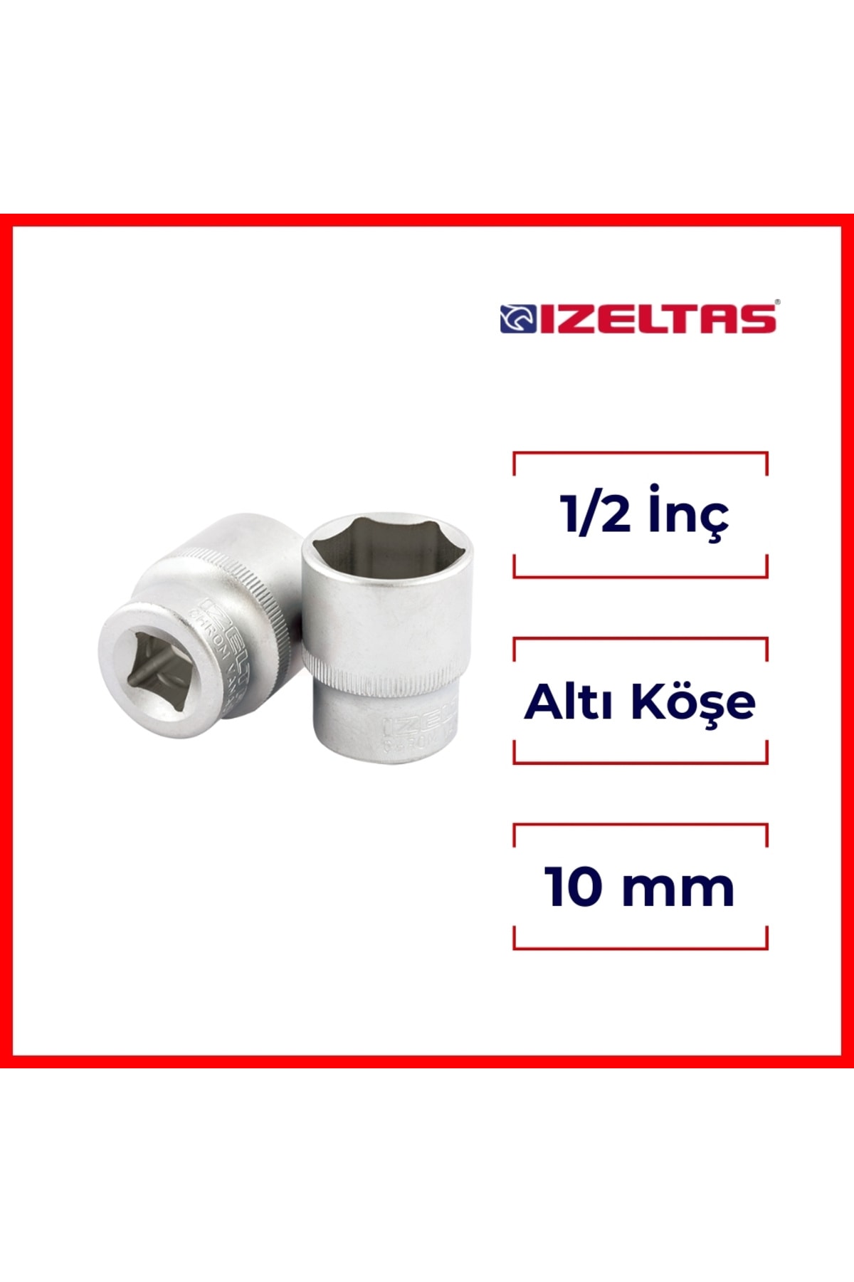 Altı Köşe Lokma Anahtar, 1/2 Inç 10 Mm, Yüksek Tork Dayanımı