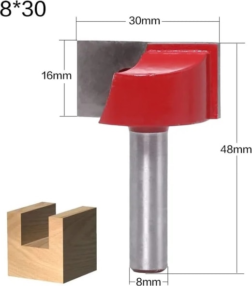 8X30 8mm Shank Temizleme Alt Freze Uçları Çapı Karbür Kesiciler Ahşap Araçları Freze Kesici Ağaç Işleme Yüzey Planya Yönlendirici (Yurt Dışından)