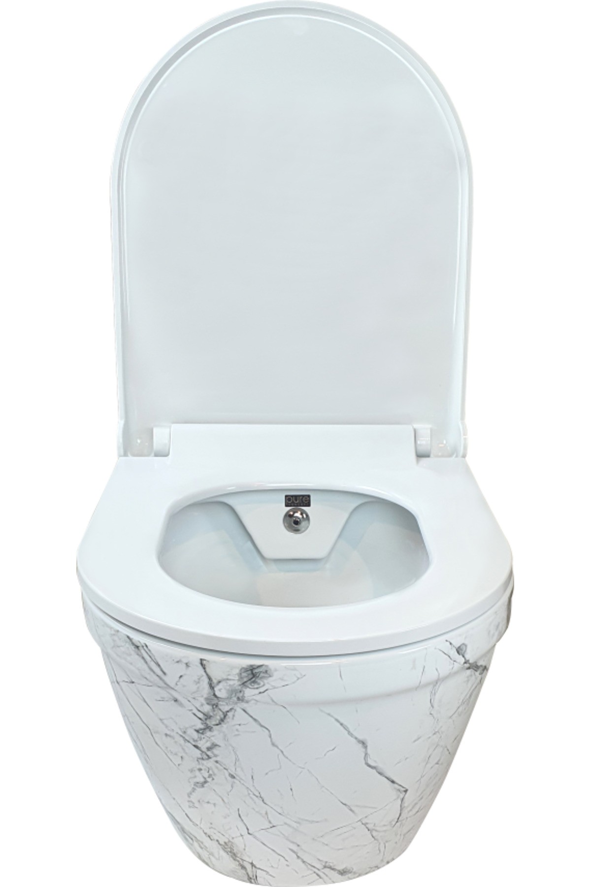 Pure Sharp Calacatta Kanalsız Asma Klozet Wh-802 Soft Kapak