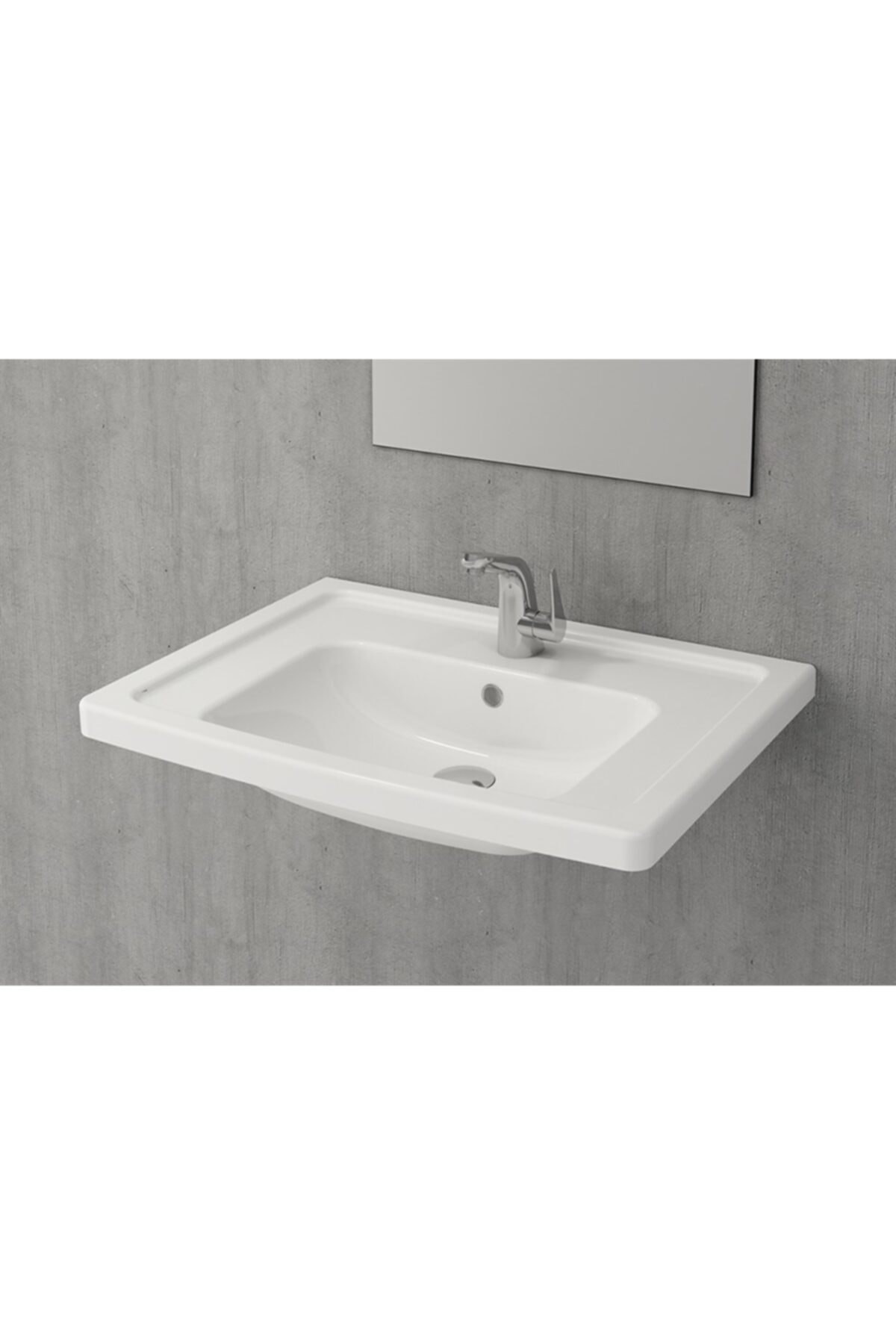 Taormina Pro Etajerli Lavabo 66 Cm Parlak Beyaz 1007-001-0126