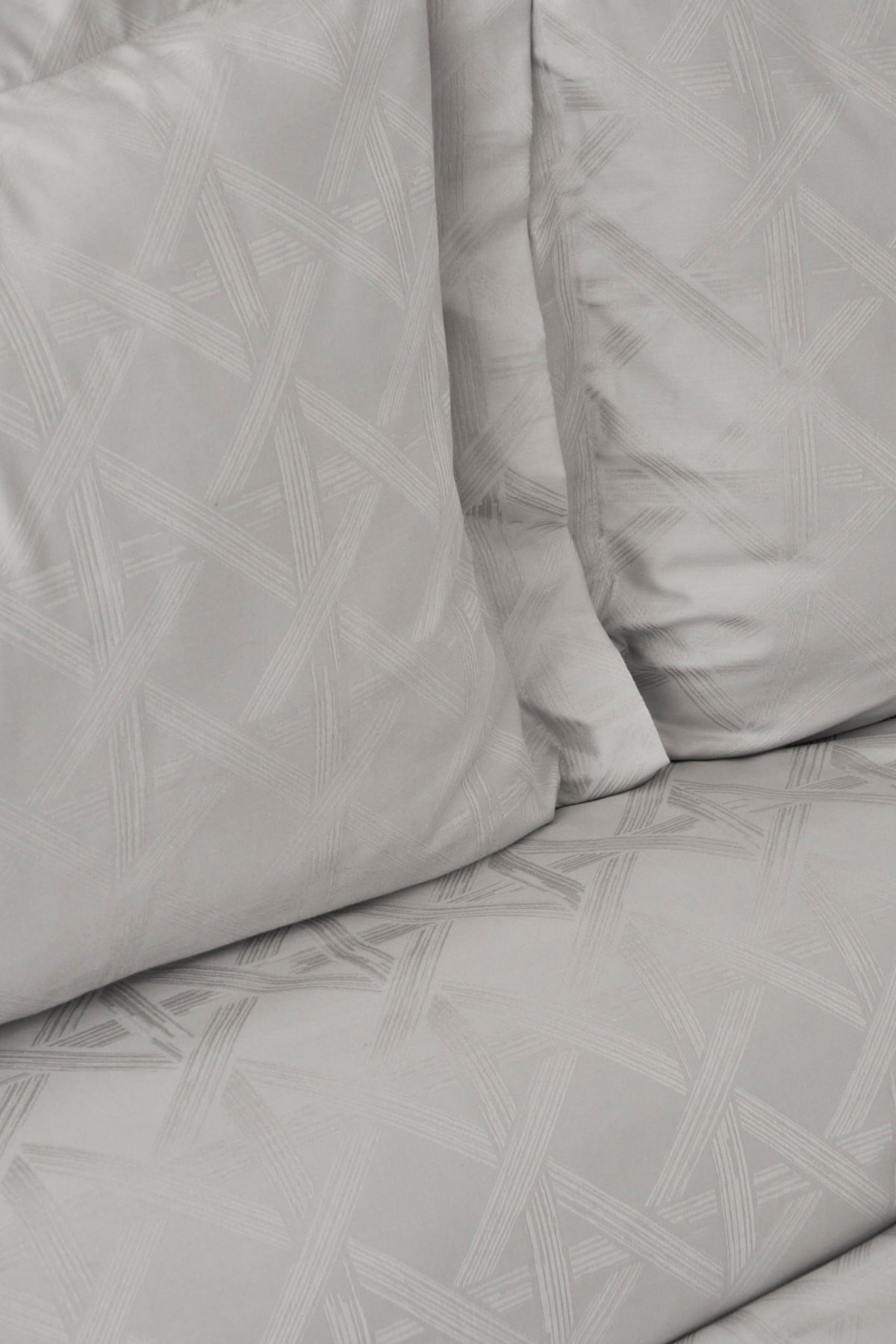 White Colletion Santino Gri %100 Pamuk Çift Kişilik Nevresim Takımı
