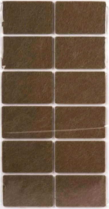 Yapışkanlı Sandalye, Masa, Koltuk Altı Parke Koruma Keçesi 3.5 cm x 5.5 cm 12 Adet Dikdörtgen Keçe